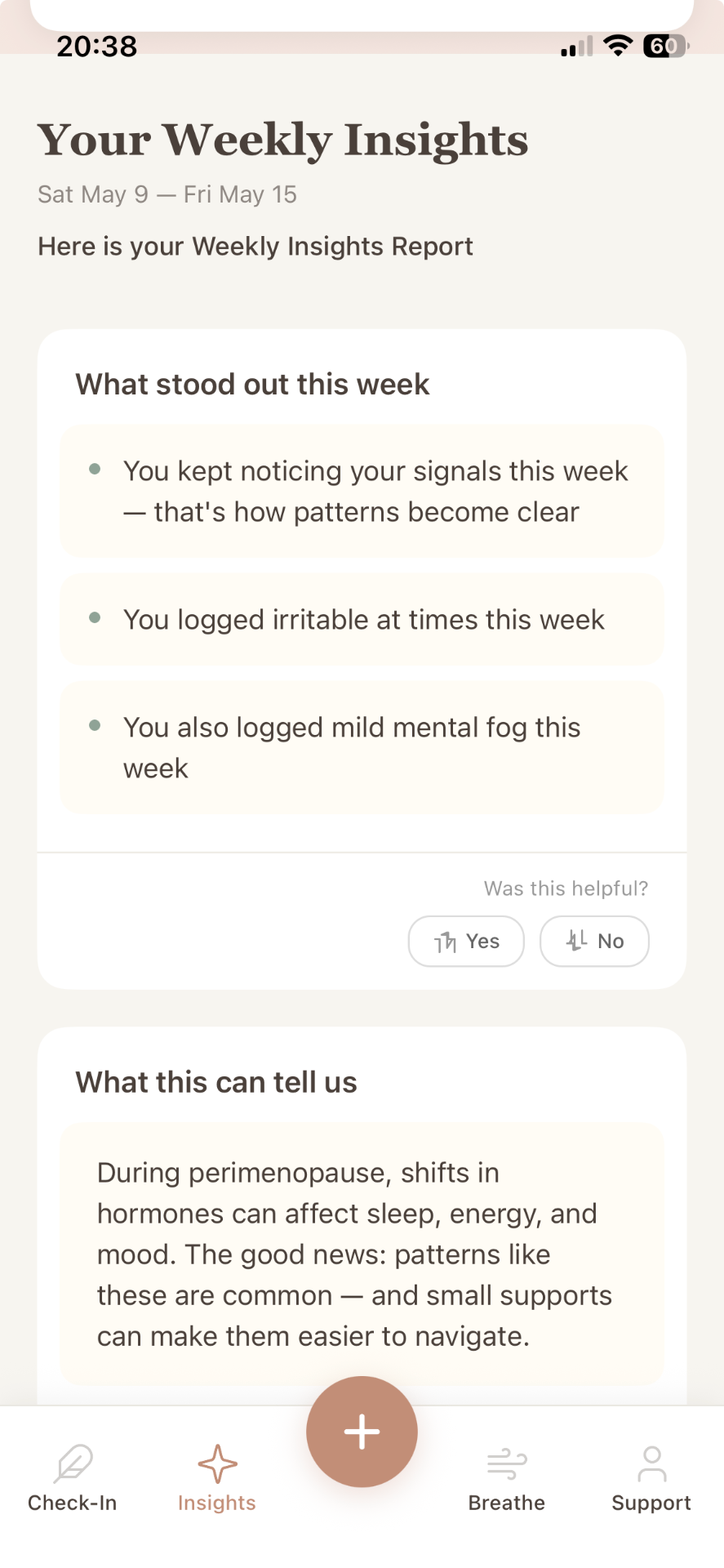 BodyNote weekly reflection